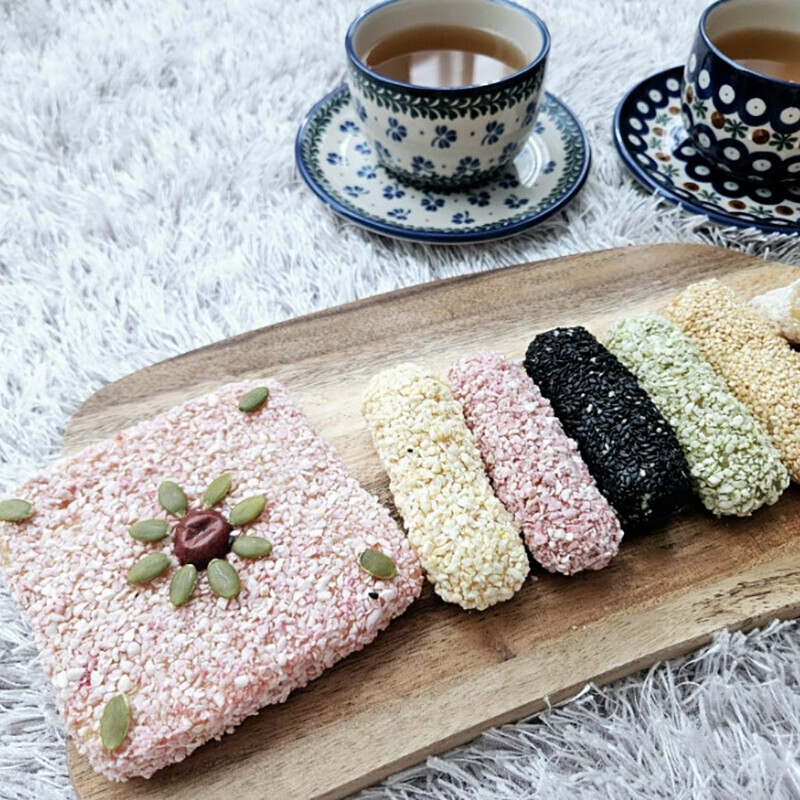 강릉팜,무진장한과 강릉사천 수제조청한과 선물세트 3단 꽃수담2호