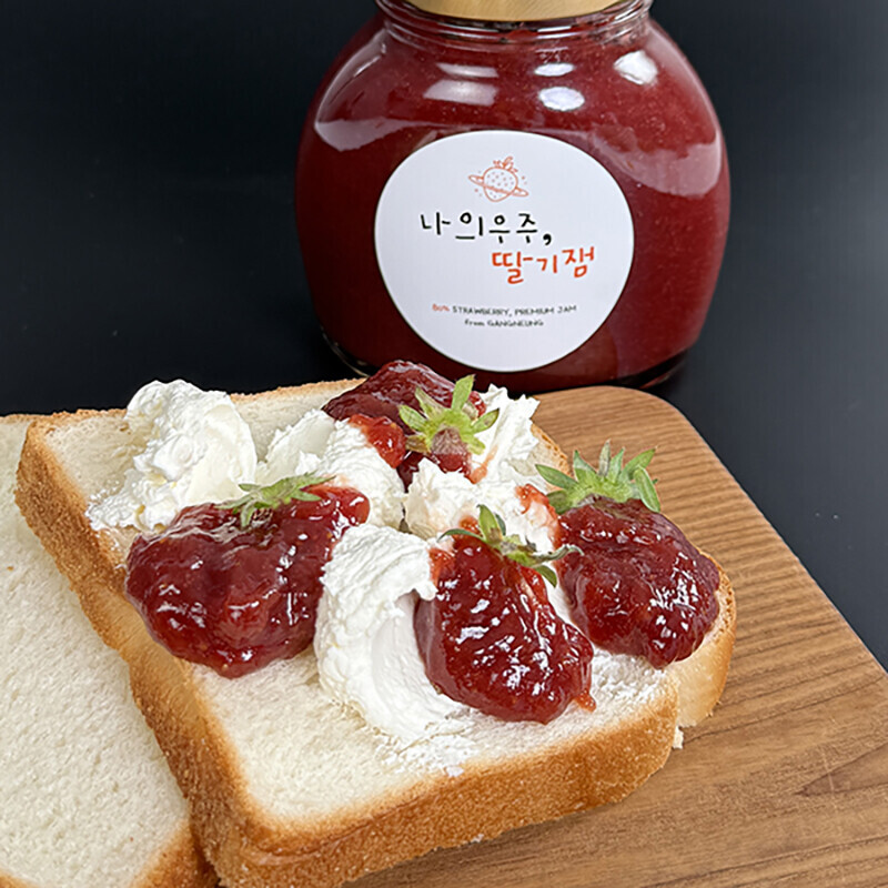 강릉팜,우주딸기 농장에서 직접 만든 수제 딸기잼 300g 딸기함량 80% 맛있는 엄마표 우주딸기