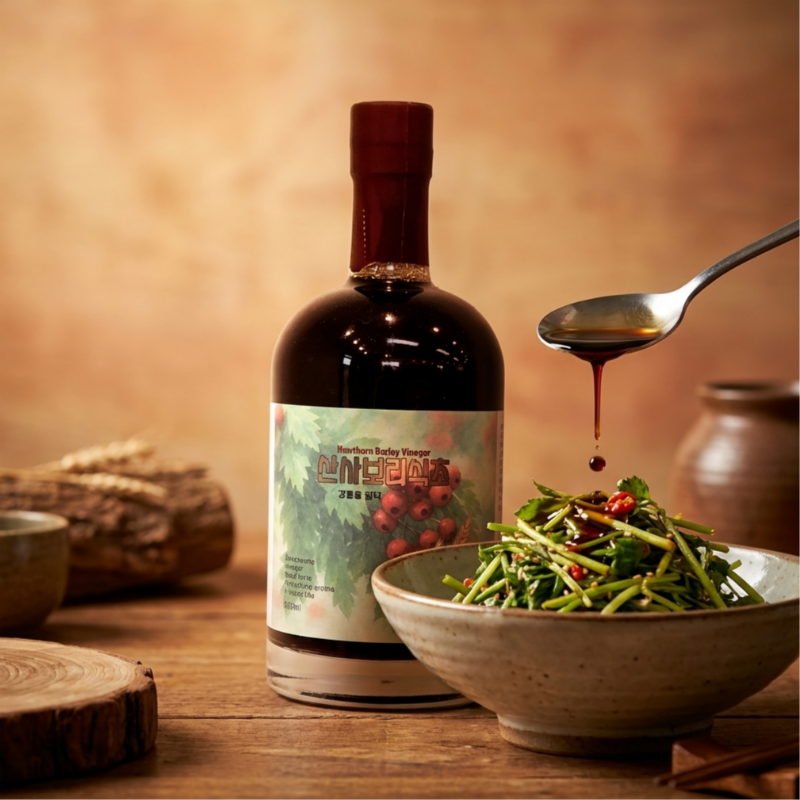 강릉팜,하슬라 자연발효 식초 흑초 500ml 4종 감식초 약콩엉겅퀴 초란 산사보리