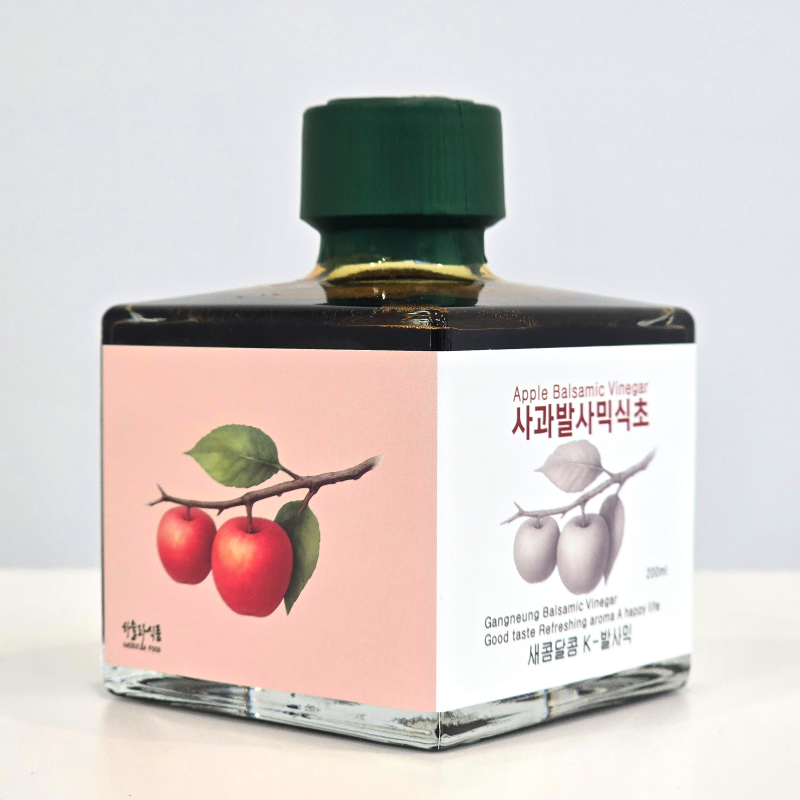 강릉팜,하슬라 자연발효 발사믹식초 200ml 2종선물세트 사과 산사보리 약콩엉겅퀴 커피
