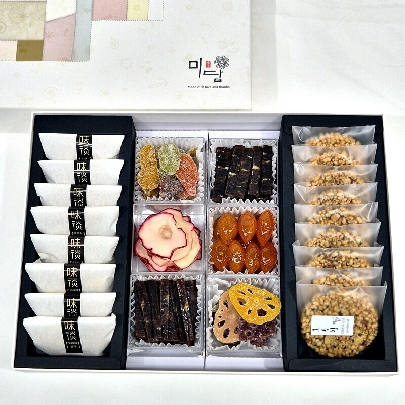 강릉팜,G-MIDAM 강릉미담 (강릉팜 미담종합 26-육포&정과셑)▶무료배송◀콩고물도라지정과 생강,금귤,연근정과 생강청,오곡칩품위있는 명절선물 무보님 은사님 사돈