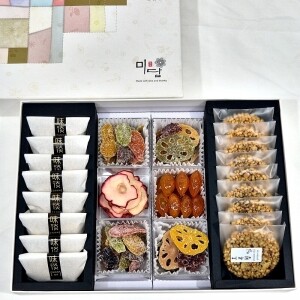 G-MIDAM 강릉미담 (강릉팜 미담종합 26-정과셑&오곡칩)▶무료배송◀콩고물도라지정과 생강,금귤,연근정과 생강청,오곡칩품위있는 명절선물 무보님 은사님 사돈